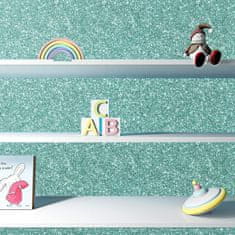 Nikcorp Samoljepljiva svjetlucava tapeta za namještaj i zidove, tirkizno-zelena, 40 cm x 6 m, vodootporna dekorativna folija s efektom sjaja