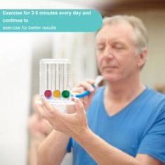 Nikcorp Trenažer disanja s 3 komore za vježbanje pluća i logopedsku terapiju, podesivi intenzitet, higijenski dizajn