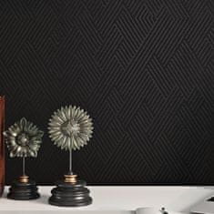 Nikcorp Samoljepljiva vodootporna tapeta za namještaj geometrijski uzorak crna 40cm x 2m vinilna folija za kuhinju i ormariće