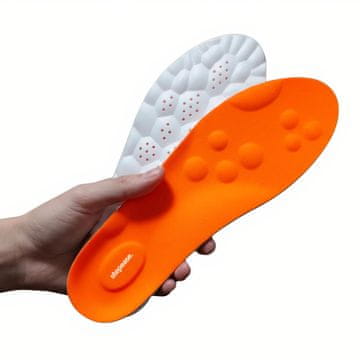 Stepease Ortopedski ulošci s masažnim točkama za ublažavanje boli, potpora svoda, prilagodljivo rezanje | STEPEASE narančasta