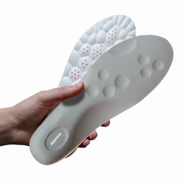 Stepease Ortopedski ulošci s masažnim točkama za ublažavanje boli, potpora svoda, prilagodljivo rezanje | STEPEASE siva