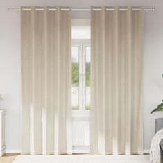 Vidaxl Zavjese za zamračivanje 2 pcs Krema 140 x 245 cm Baršun