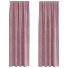Vidaxl Zavjese za zamračivanje 2 pcs Tamno ružičasta 140 x 260 cm
