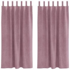 Vidaxl Zavjese za zamračivanje 2 pcs Tamno ružičasta 140 x 175 cm