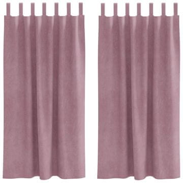 Vidaxl Zavjese za zamračivanje 2 pcs Tamno ružičasta 140 x 175 cm