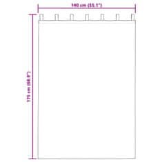 Vidaxl Zavjese za zamračivanje 2 pcs Žuta 140 x 175 cm Baršun