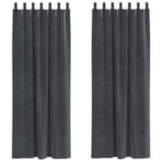 Vidaxl Zavjese za zamračivanje 2 pcs Svijetlo siva 140 x 245 cm Baršun