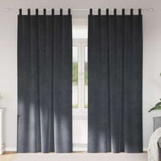 Vidaxl Zavjese za zamračivanje 2 pcs Svijetlo siva 140 x 245 cm Baršun