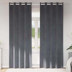 Vidaxl Zavjese za zamračivanje 2 pcs Svijetlo siva 140 x 225 cm Baršun
