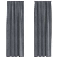 Vidaxl Zavjese za zamračivanje 2 pcs Svijetlo siva 140 x 245 cm Baršun