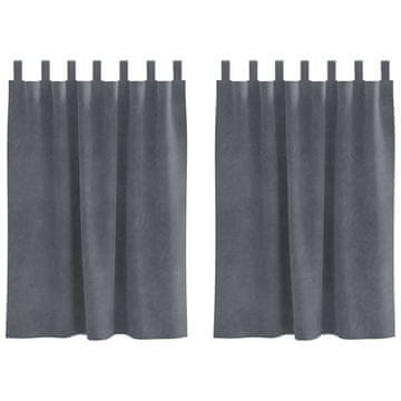 Vidaxl Zavjese za zamračivanje 2 pcs Svijetlo siva 140 x 140 cm Baršun
