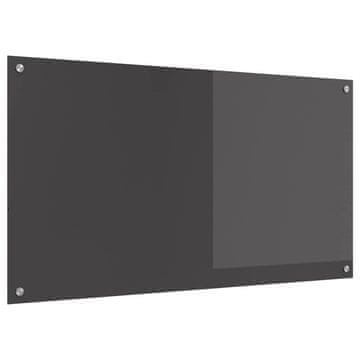Vidaxl Kuhinjski zid Tamno siva 110 x 60 cm Staklo otporno na udarce