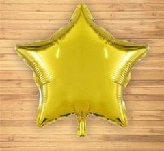 HOME & MARKER® Veliki set ukrasa za rođendan, 60 balona + kruna + zvjezdice, jednostavna montaža | BALLOONZIA, zlatna
