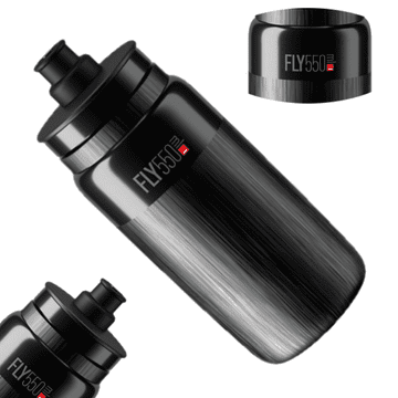 eLite FLY TEX boca za vodu crno-sivi logo 550ml SUPER LIGHT 54 grama