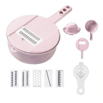 HOME & MARKER® Višenamjenski kuhinjski rezač 12-u-1, sjeckanje i ribanje, nehrđajući čelik, spremnik bez nereda | CHOPIBOX