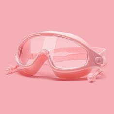 JOJOY® Dječje HD naočale za plivanje, anti-fog leće, vodonepropusno brtvljenje, podesiva traka | FROGGLE, roza