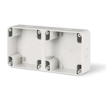 SCAME Nadžbukna kutija, 2 modula, M95x2, IP66, siva, PROTECTA