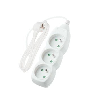 IN produžni kabel s 3 utičnice, bijeli, 3 m