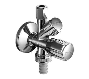 SCHELL Kombinirani kutni ventil Comfort 1/2", kromiran s BSZ-om, ASAG