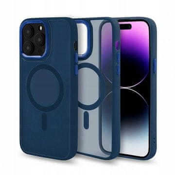 FUTROLA ZA iPhone 11 PRO MAX MAGSAFE MAGMAT OJAČANO KUĆIŠTE TAMNOPLAVA + STAKLO