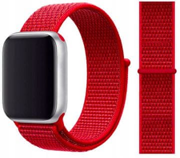 REMEN ZA APPLE WATCH 1/2/3/4/5/6/7/8/9/SE 42/44 MM CRVENI MATERIJAL