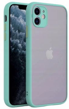 ZAŠTITNA FUTROLA S OKVIROM I ZAŠTITOM ZA KAMERU ZA APPLE IPHONE 12 MAT MINT + STAKLO