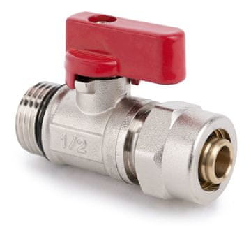 Valvex Crveni MINI leptir za gas s O-prstenom i pex/al priključkom 16x2 G1/2