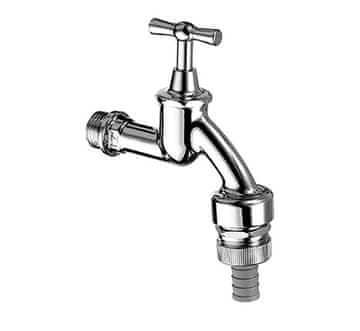 SCHELL Kromirana slavina 3/4" s BSZ glavom i leptir gumbom