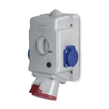 SCAME OPTIMA-COMBI 3P+N+E 16A + 2x230V nadžbekna utičnica s L-0-P prekidačem