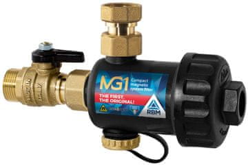 R.B.M. Magnetski filter za montažu ispod bojlera MG1 3/4'' crni