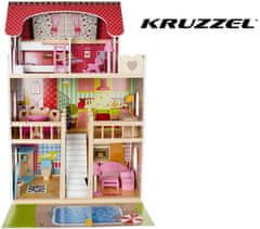 Aga Drvena kućica za lutke - vila s bazenom D11251 univerzalna