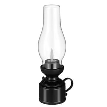 HOME & MARKER® LED vintage petrolejska lampa s efektom plamena, baterijski rad, dekorativna ambijentalna rasvjeta | VINTALUM