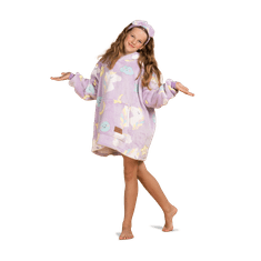 Svilanit Dječja dekica s kapuljačom i rukavima, 100% poliester, Dreami Corn