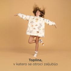 Svilanit Dječja dekica s kapuljačom i rukavima, 100% poliester, Koala Friends