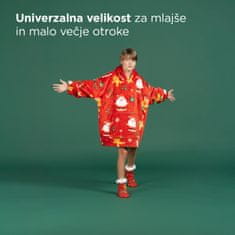 Svilanit Dječja dekica s kapuljačom i rukavima, 100% poliester, Xmass Joy