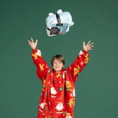 Svilanit Dječja dekica s kapuljačom i rukavima, 100% poliester, Xmass Joy