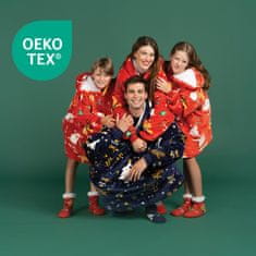 Svilanit Dječja dekica s kapuljačom i rukavima, 100% poliester, Xmass Joy