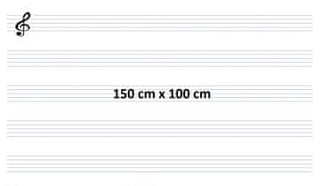 Magnetska ploča za nanošenje STAFF 150x100 cm - velika