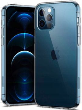 SILIKONSKA FUTROLA ZA APPLE IPHONE 12 PRO MAX PROZIRNA + STAKLO