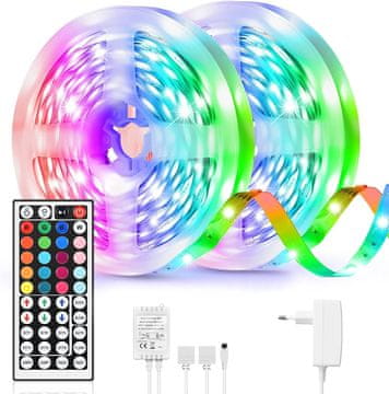 RGB LED traka 15M 8 modova boja 5050 SMD 230V ZA kuhinju i kupaonicu