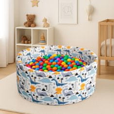 Aga Suchý bazén 90x40 cm s míčky Dinosauři