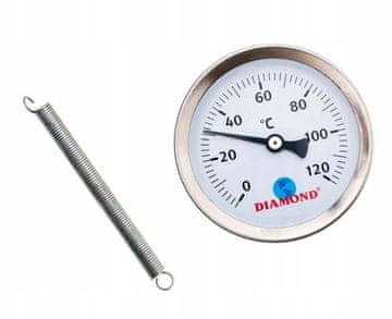 Diamond BIMETALNI KONTAKTNI TERMOMETAR 63 MM 0-120°C
