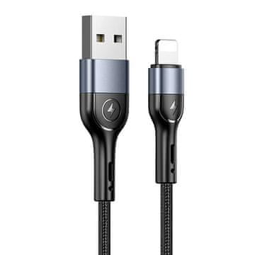 USAMS U55 2A lightning pleteni kabel crno/crni 1m SJ448USB01 (US-SJ448)
