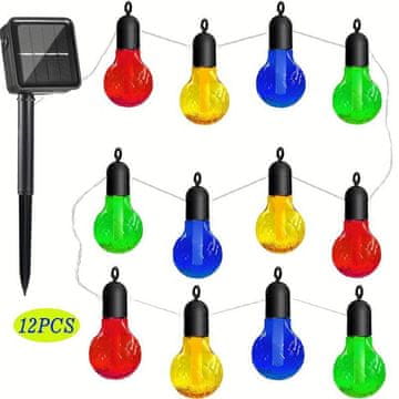 HOME & MARKER® Vanjski svjetlosni lanac 7,5 m s 25 toplih žarulja, ambijentalna rasvjeta za terasu i vrt | YARDBULBS