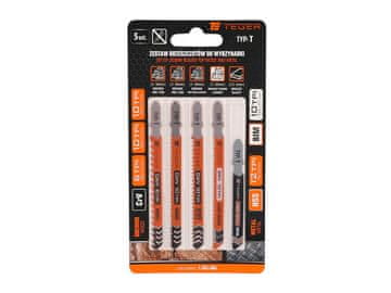 EG Set listova ubodne pile - Tip: T - metal/tvrdo drvo (5 kom) /