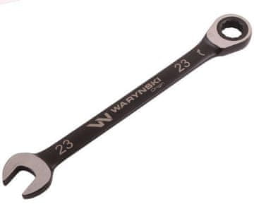 23 mm viljuškasti ključ s račnom, 72 zuba, standard asme B107-2010 Waryński