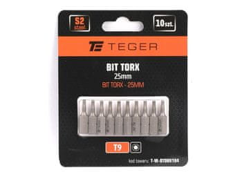 EG Torx bit 25 mm/T9 (set od 10) /