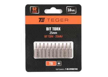 EG Torx bit 25 mm/T8 (set od 10) /