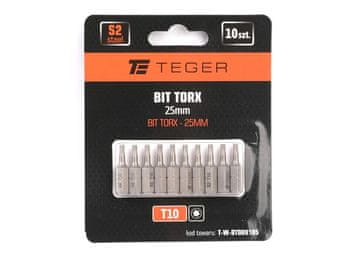EG Torx bit 25 mm/T10 (set od 10) /