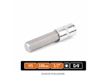 EG Nasadni ključ 1/2" s šesterokutnim nastavkom 100 mm/H5 /